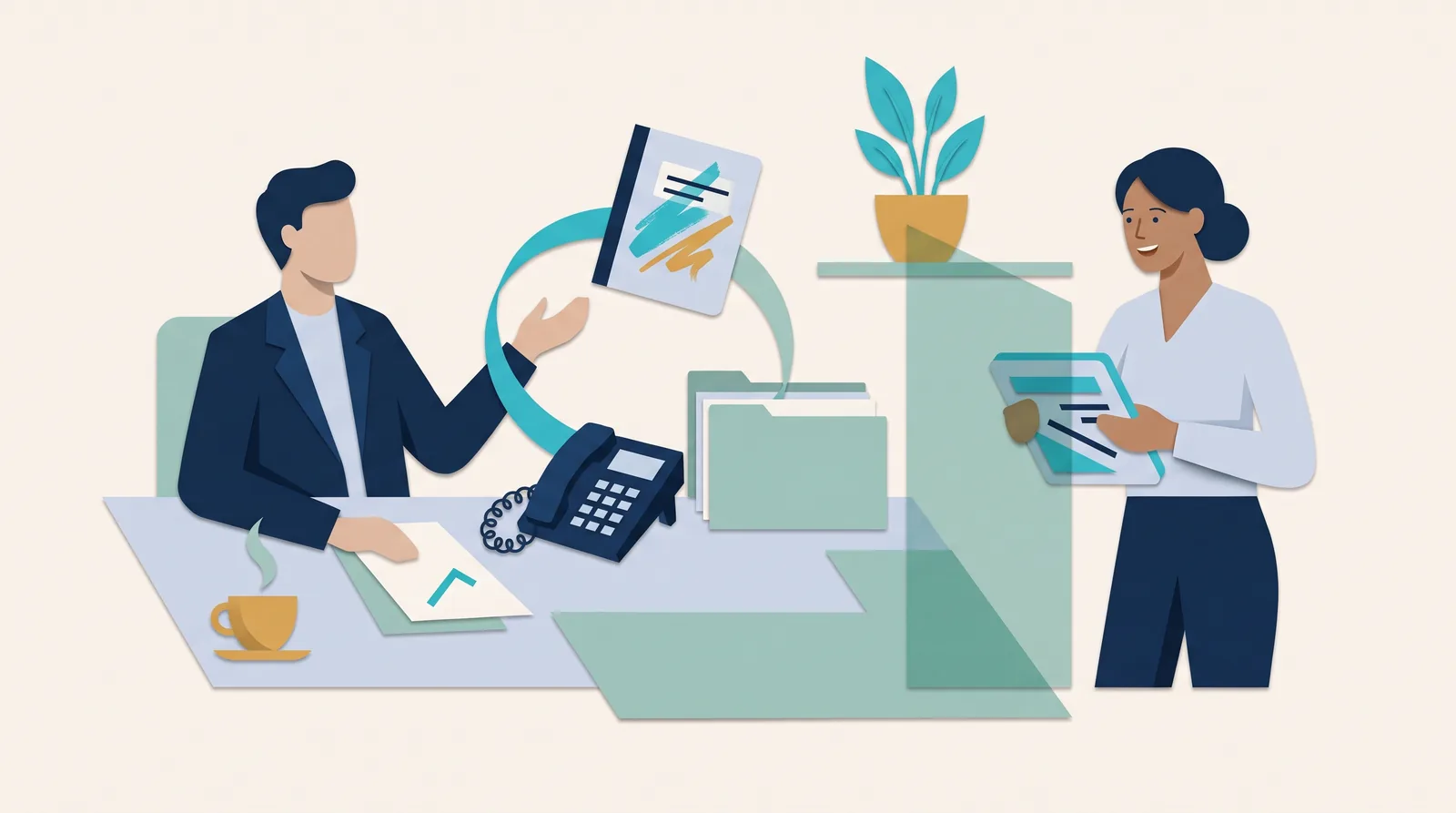 Obchodní kolegové spojují telefonní hovor s CRM klientskými složkami, dokumenty pro následné sledování a sdílenými pracovními záznamy.