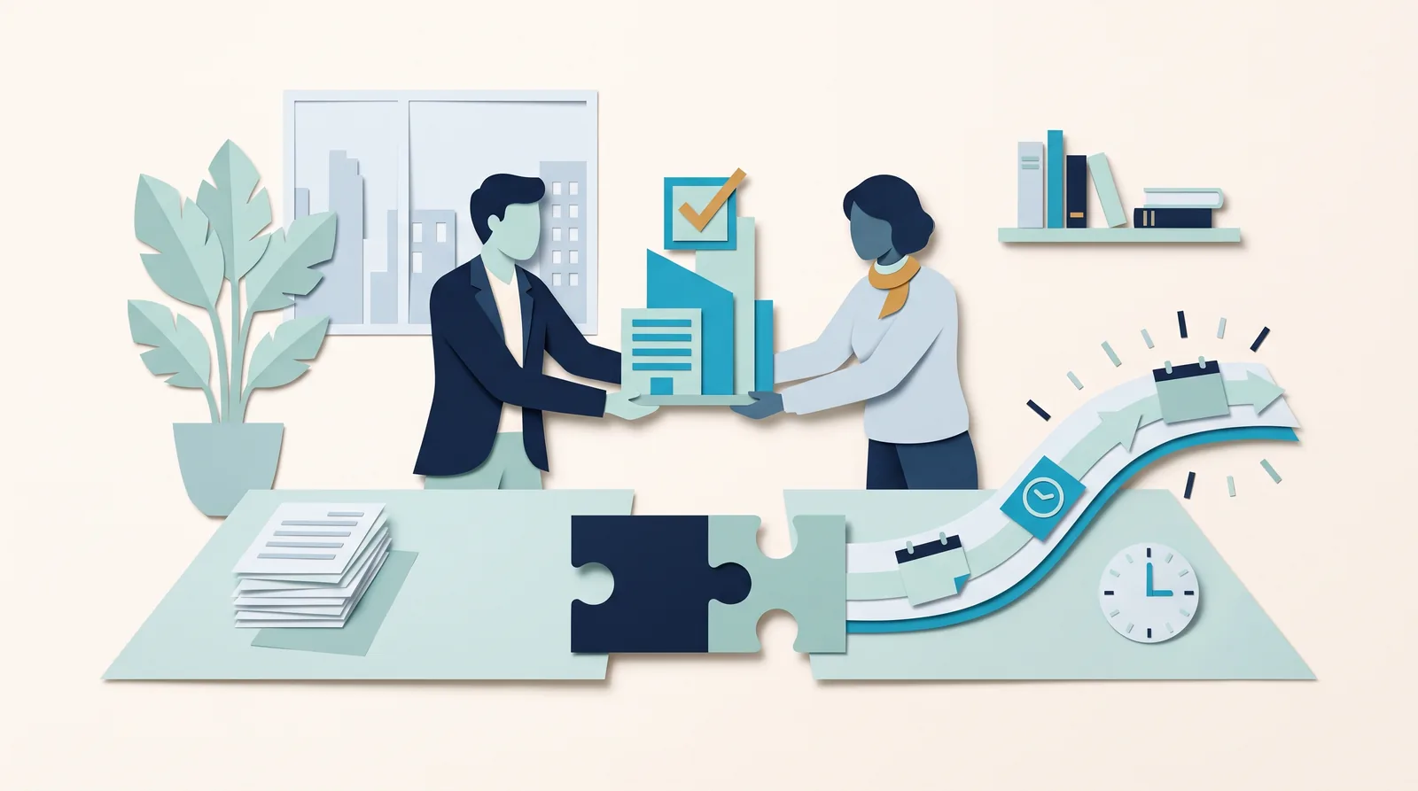 A professional and client combine project milestones, recurring schedules, and hourly work into a hybrid billing plan.
