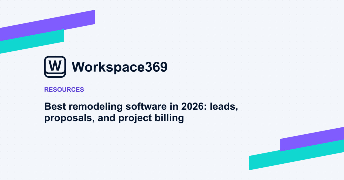 Best remodeling software in 2026: leads, proposals, and project billing — cover graphic