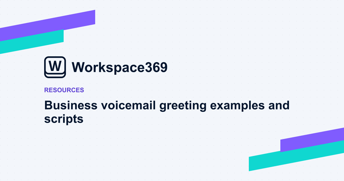 Business voicemail greeting examples and scripts — cover graphic