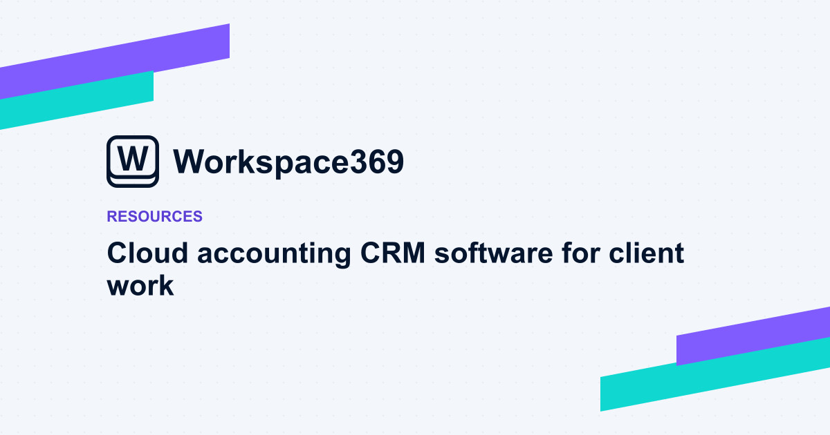 Cloud accounting CRM software for client work — cover graphic
