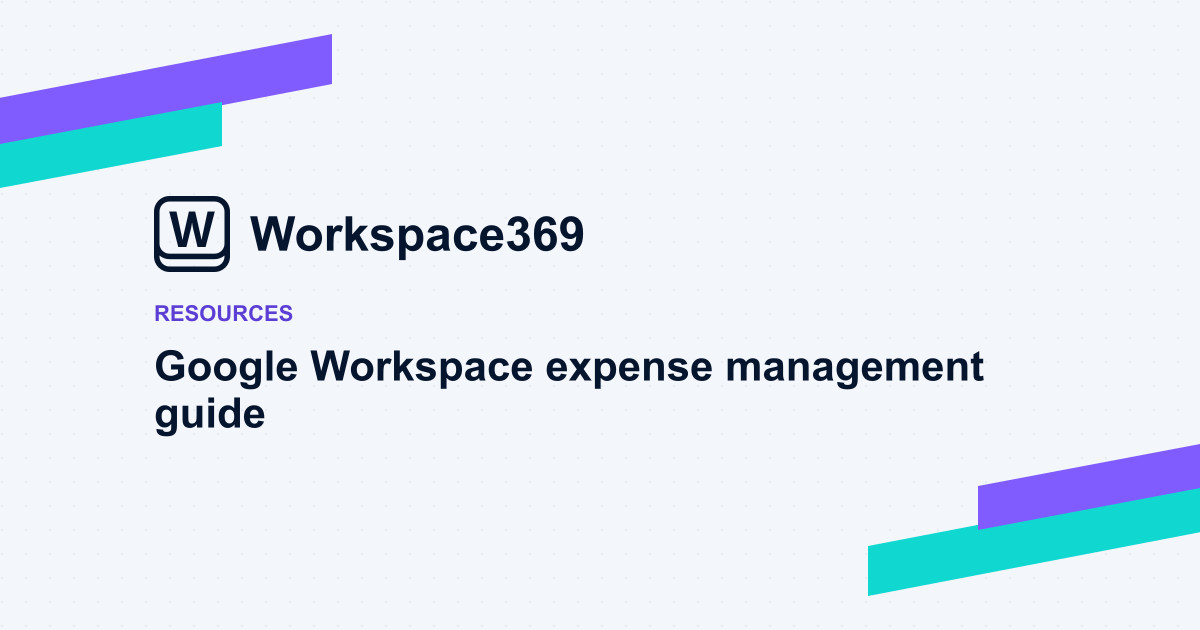 Google Workspace expense management guide — cover graphic