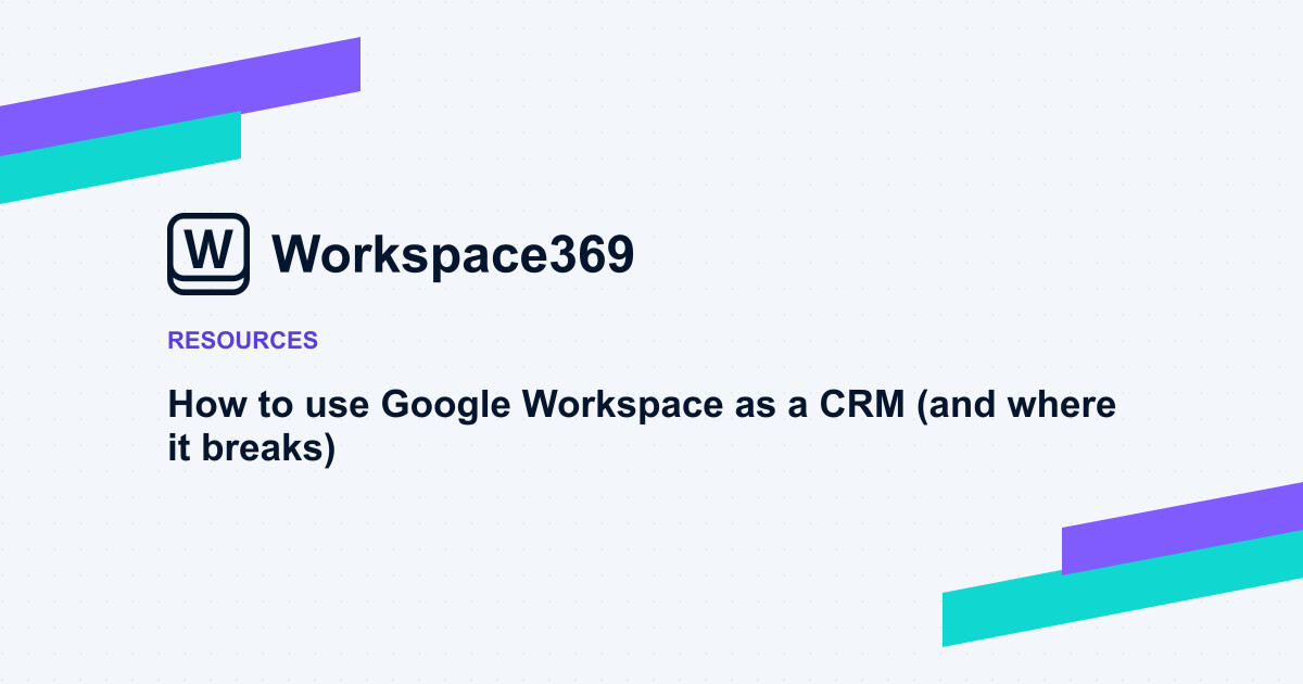 如何將 Google Workspace 用作 CRM（及其局限性） — 封面圖