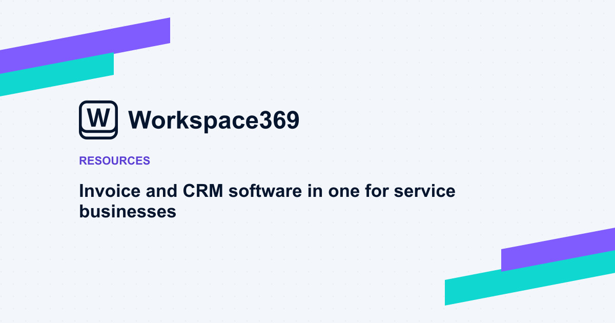 Invoice and CRM software in one for service businesses — cover graphic