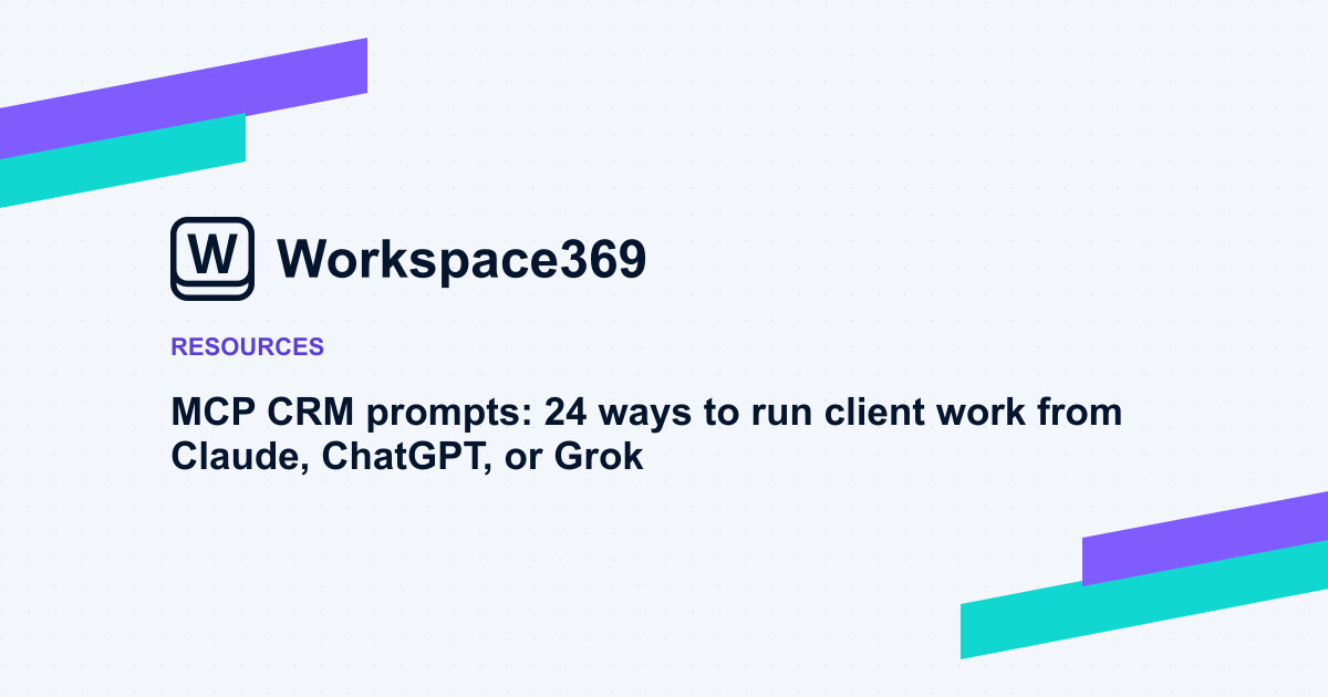MCP CRM prompts: 24 ways to run client work from Claude, ChatGPT, or Grok — cover graphic