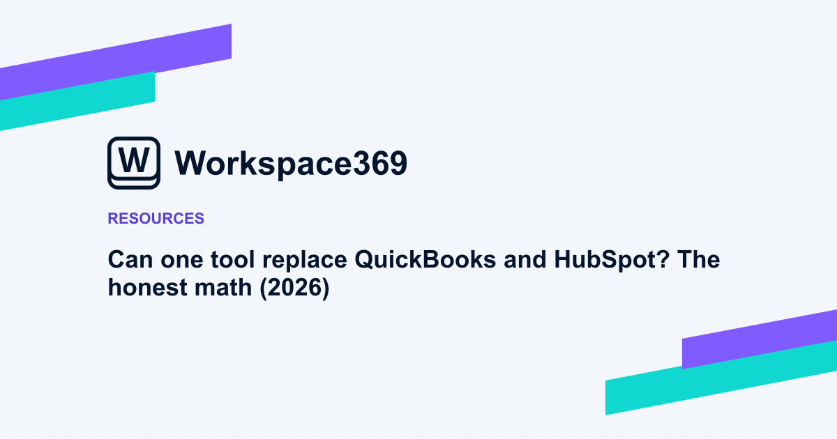 Can one tool replace QuickBooks and HubSpot? The honest math (2026) — cover graphic