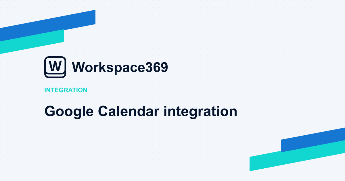 Google Calendar integration — cover graphic