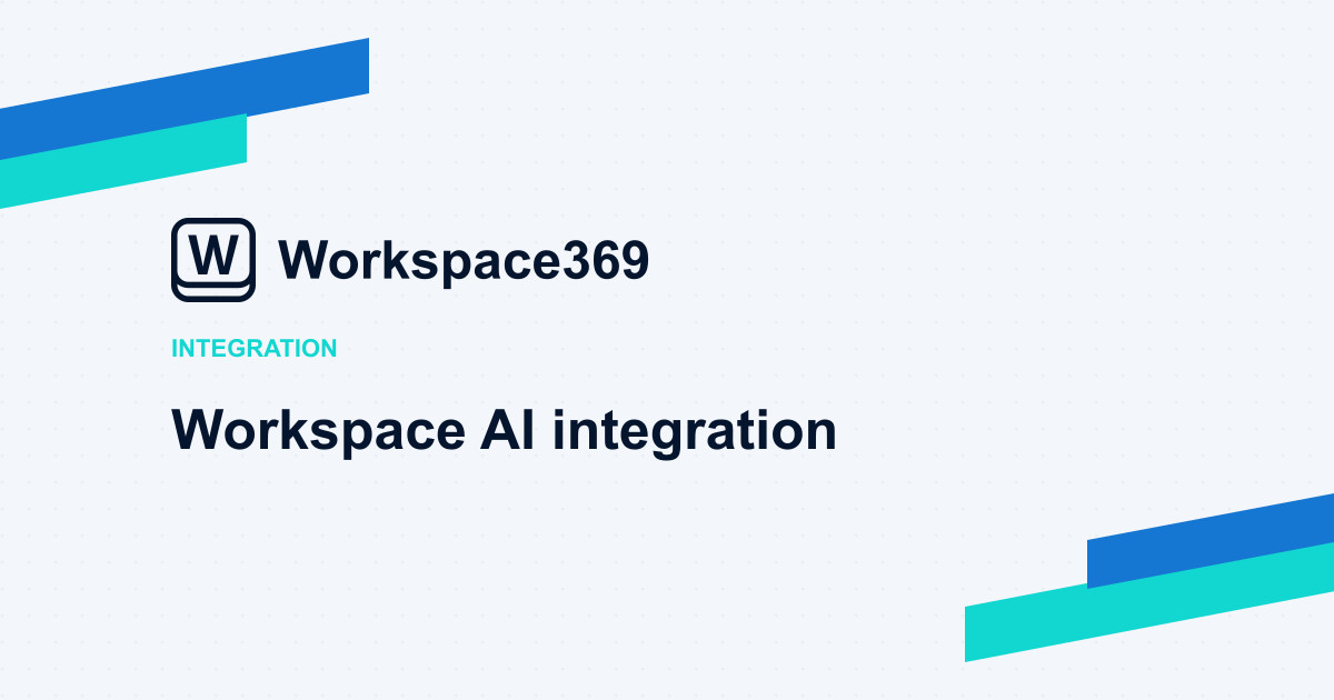 Workspace AI integration — cover graphic