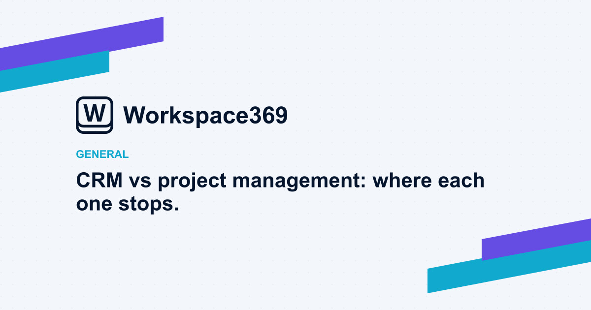 CRM vs project management — cover graphic