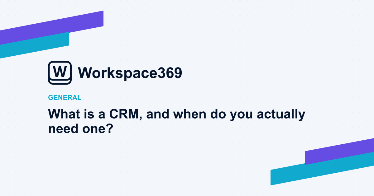 What is a CRM? — cover graphic