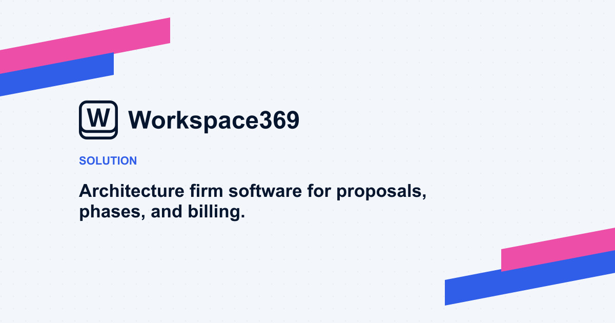 Architecture firm software hub — cover graphic
