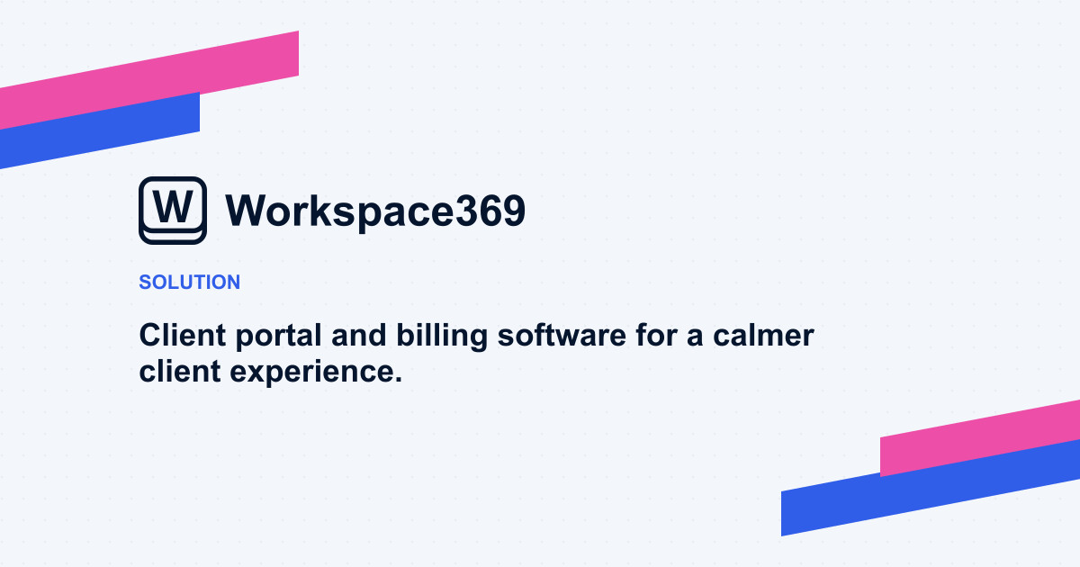 Client portal and billing software — cover graphic