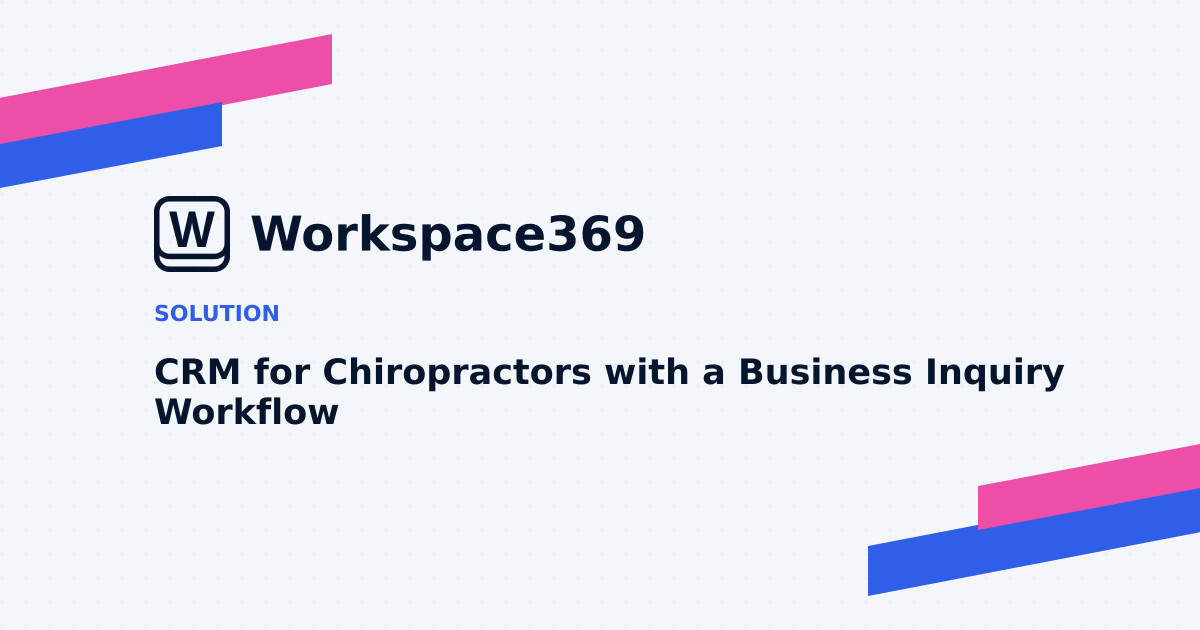 CRM for Chiropractors — cover graphic