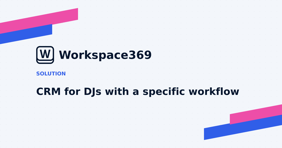 CRM for DJs — cover graphic