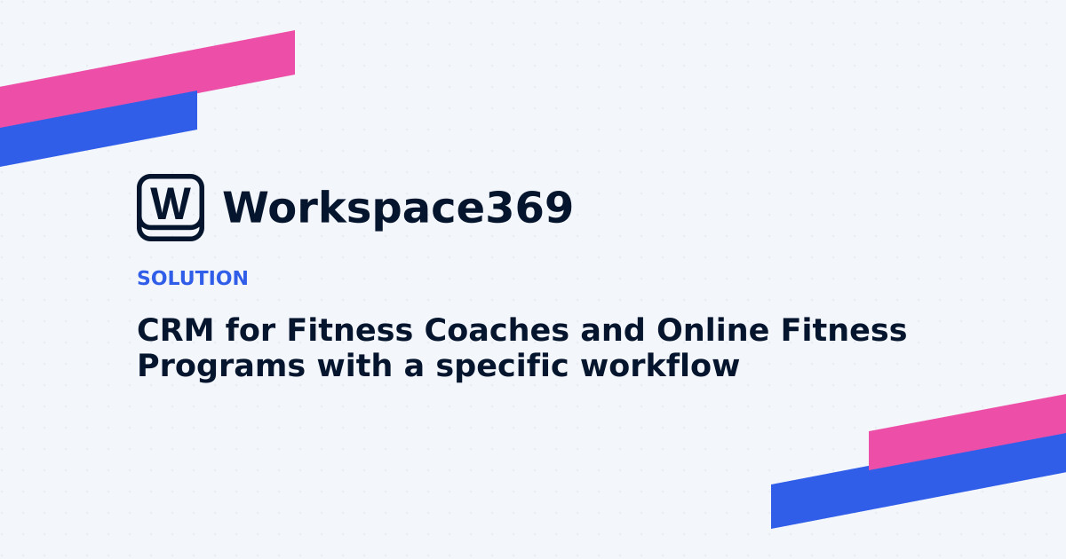 CRM for Fitness coaches & online fitness programs — cover graphic