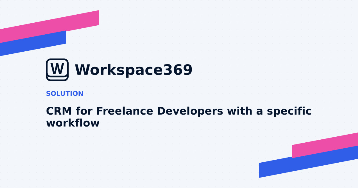 CRM for Freelance developers — cover graphic