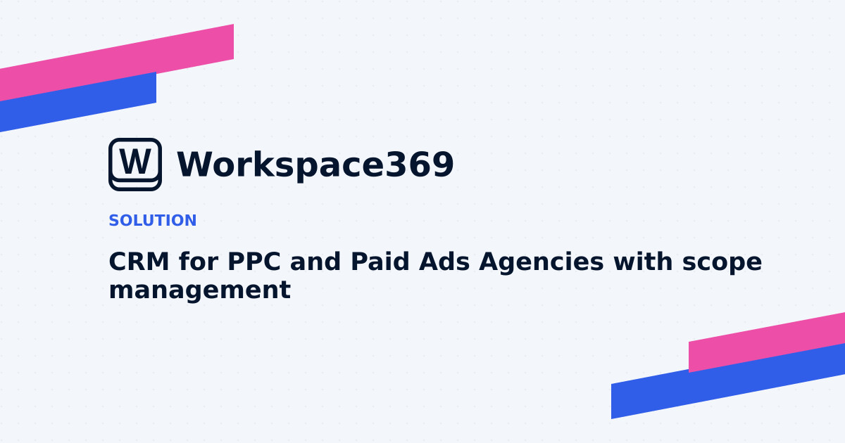 CRM for PPC / paid ads agencies — cover graphic
