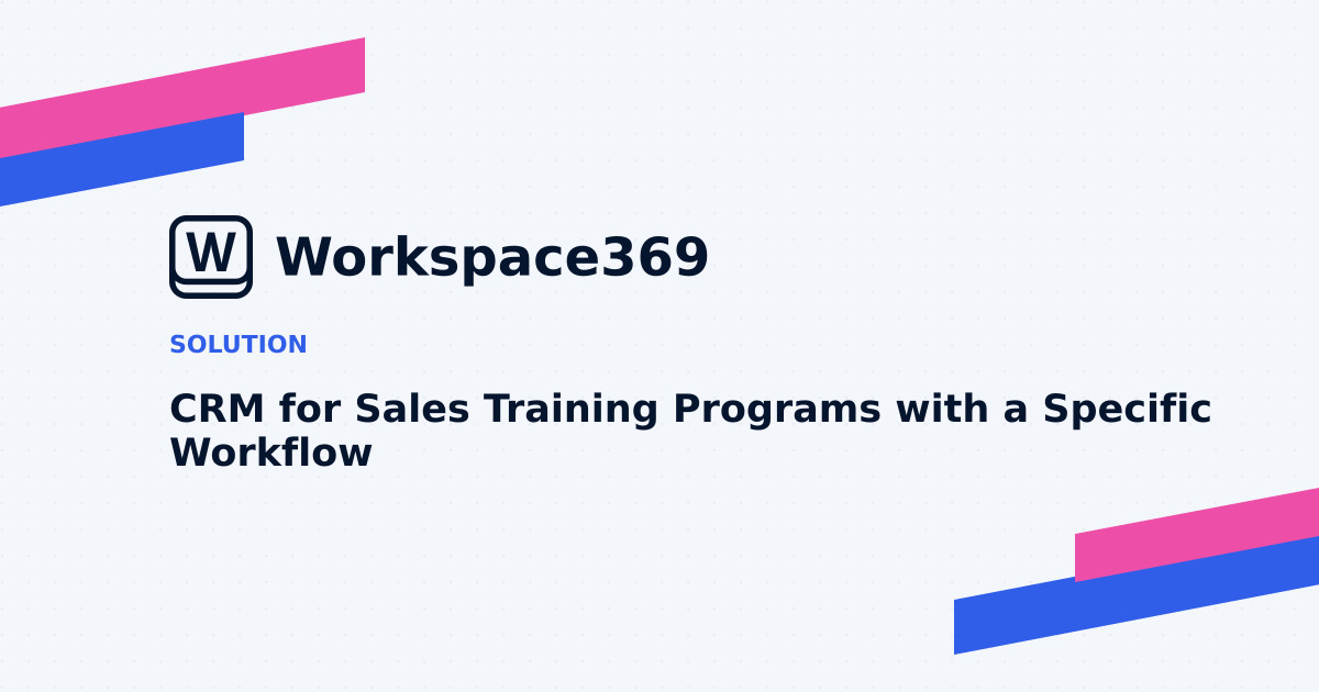 CRM for Sales training programs — cover graphic