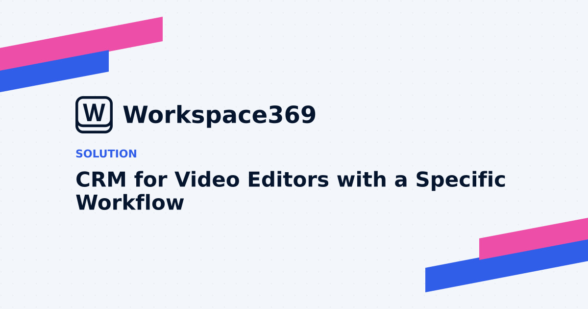 CRM for Video editors — cover graphic