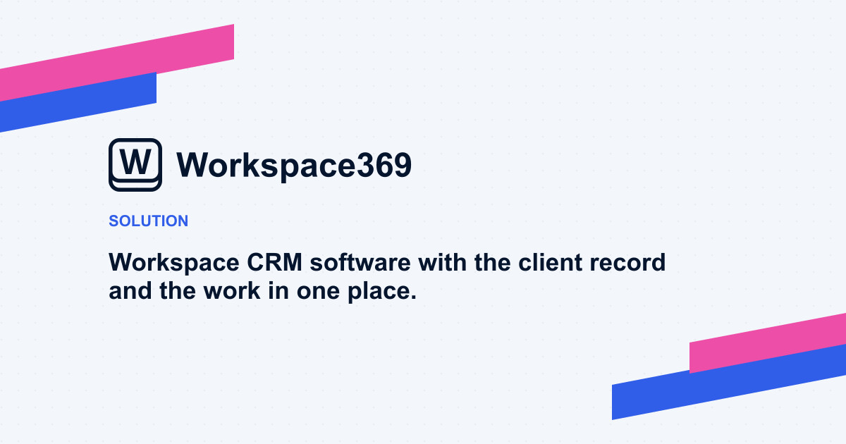 Workspace CRM — cover graphic