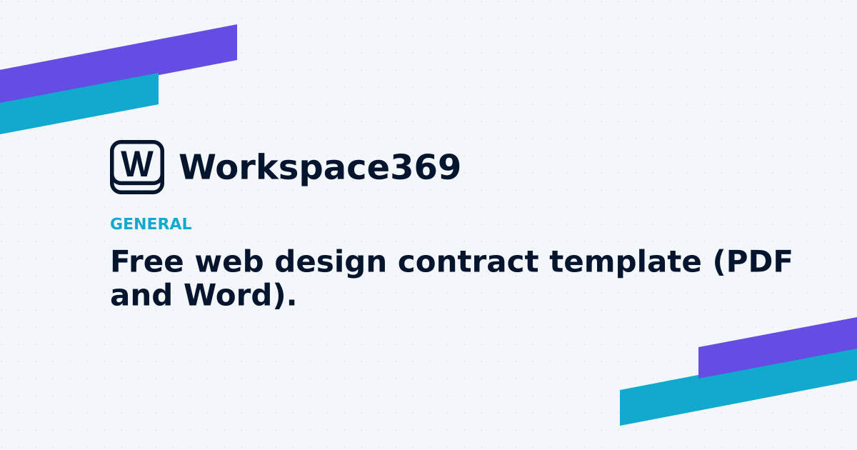 Šablona smlouvy o webdesignu: PDF a Word zdarma | Workspace369