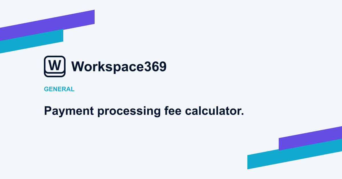 Payment processing fee calculator — cover graphic